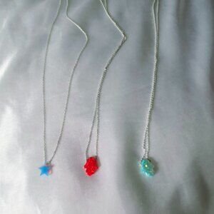 3 Sterling Silver necklaces